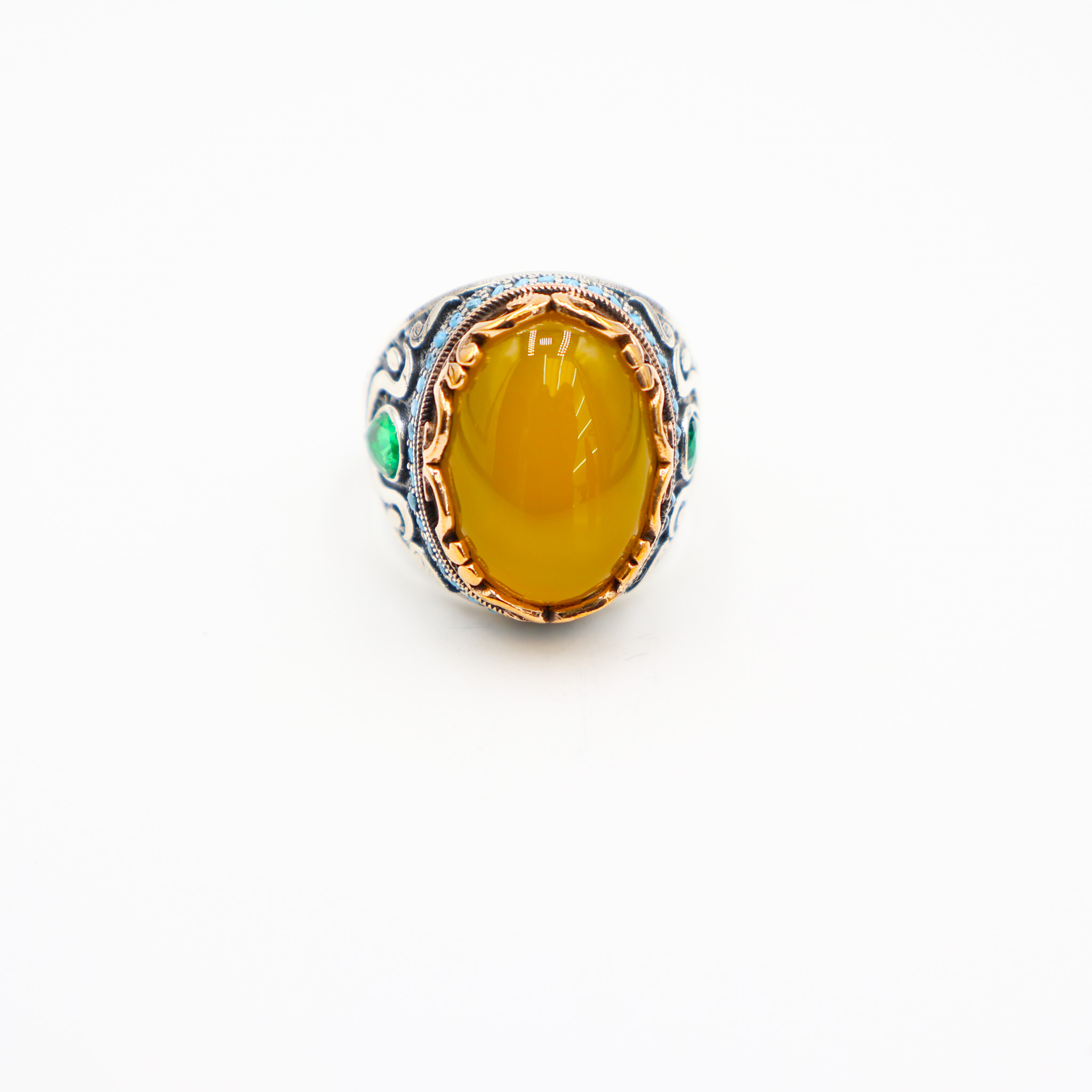 Bague Agate yemani Naturelle – Image 3
