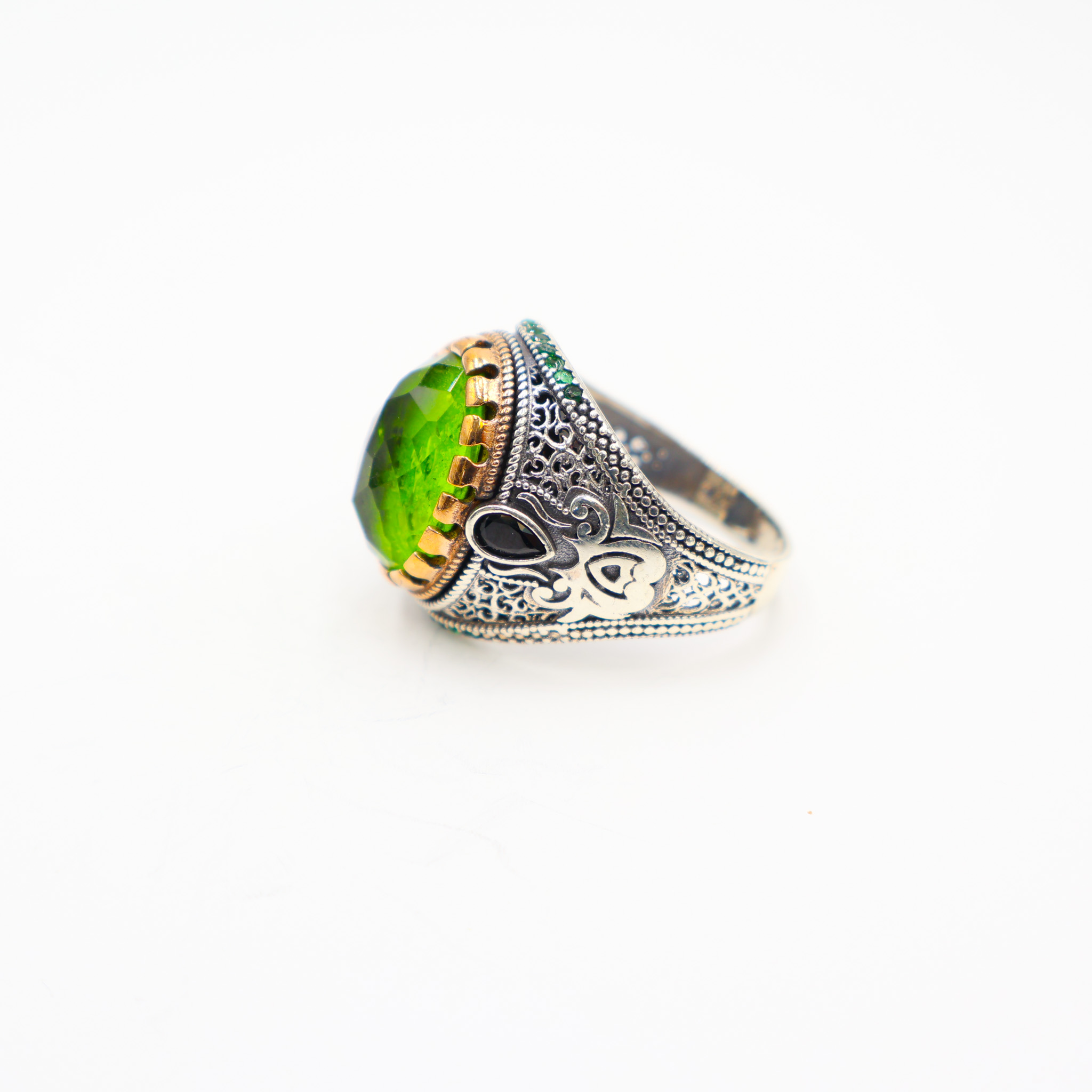 Bague Argent 925 pierre Verte – Image 4