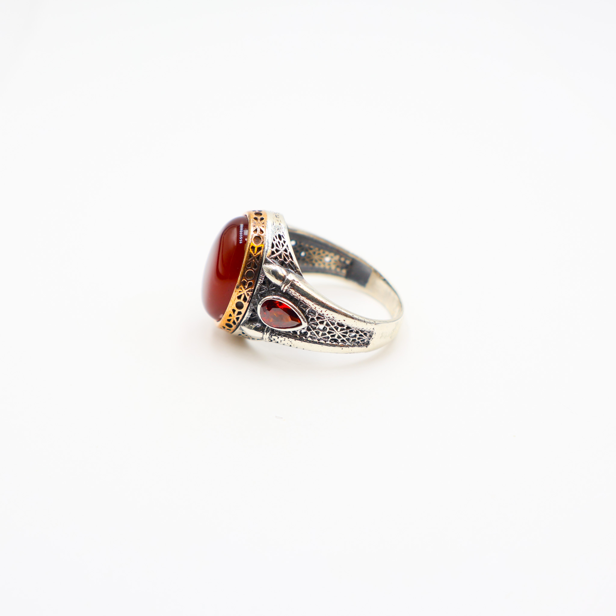 Bague homme avec pierre d’Agate naturelle – Image 2