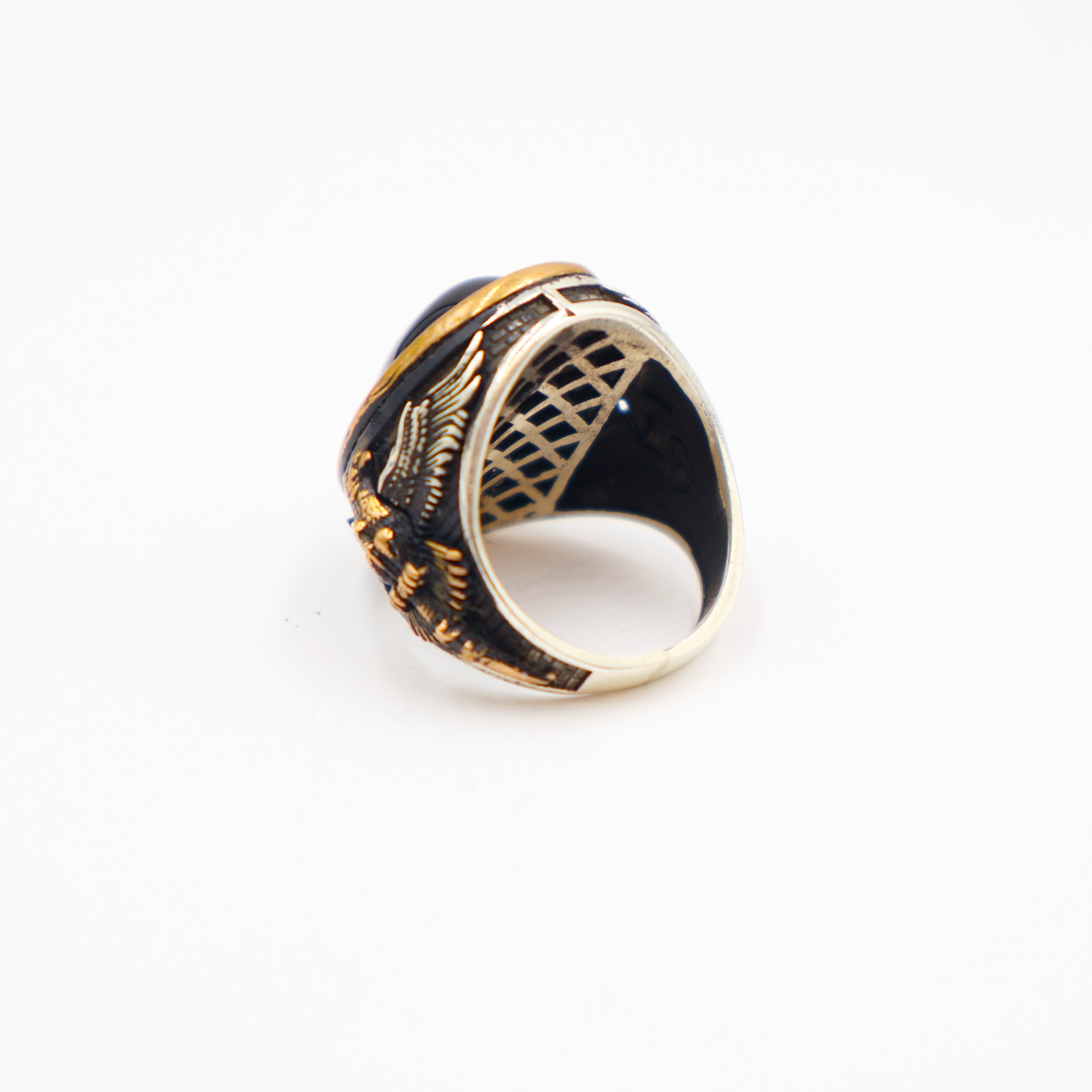 Bague Homme en argent 925 avec Pierre onyx noir – Image 4
