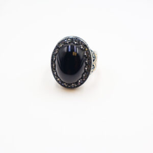 Bague Homme argent 925 pierre onyx