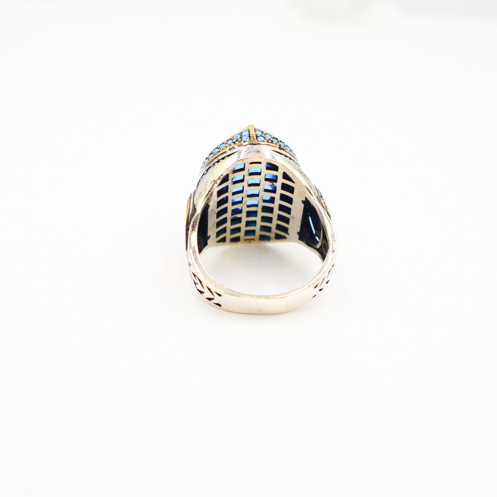 Bague Homme argent 925 pierre bleu – Image 4