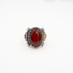 Bague Homme Agate marron