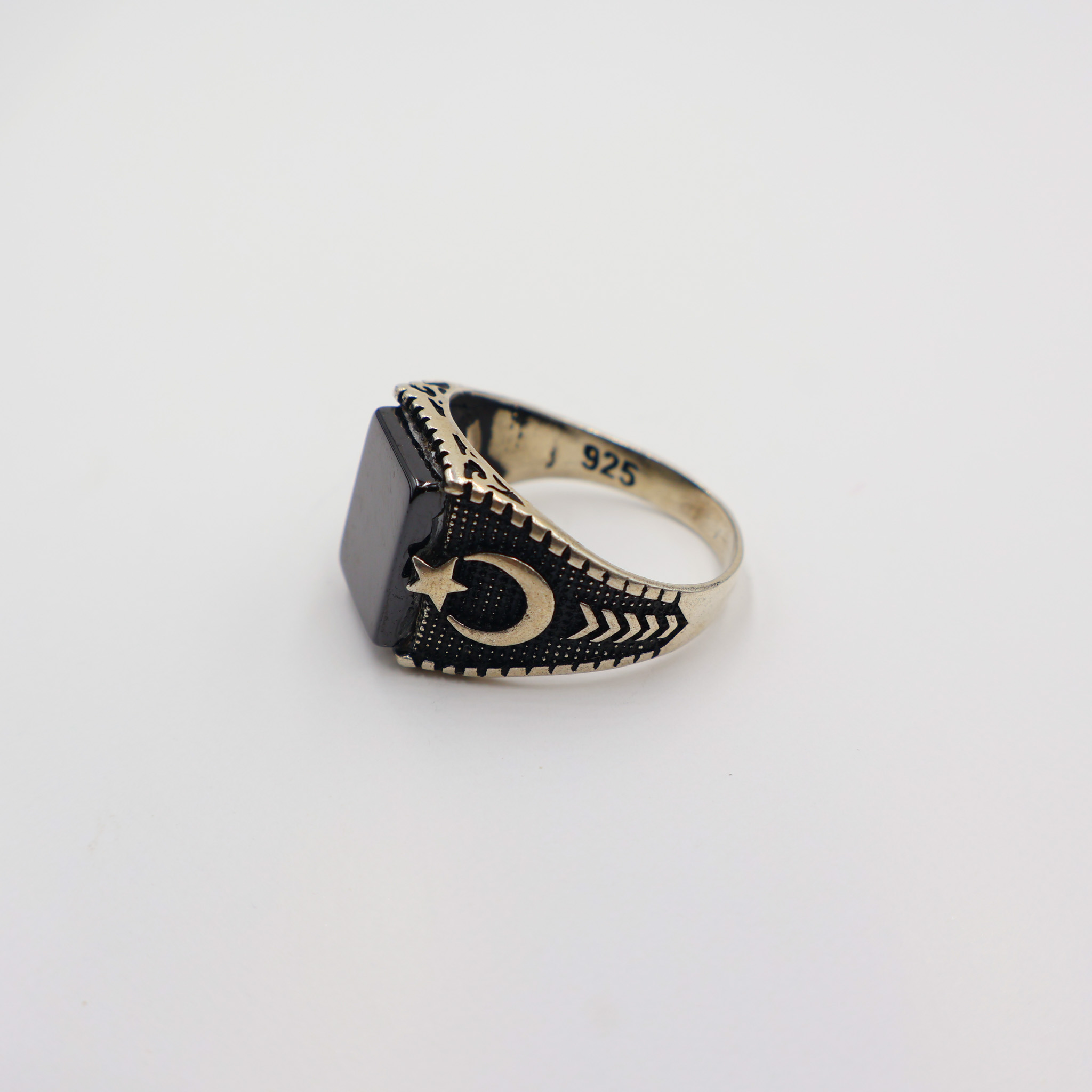 Bague en argent 925 Pierre Onyx – Image 3