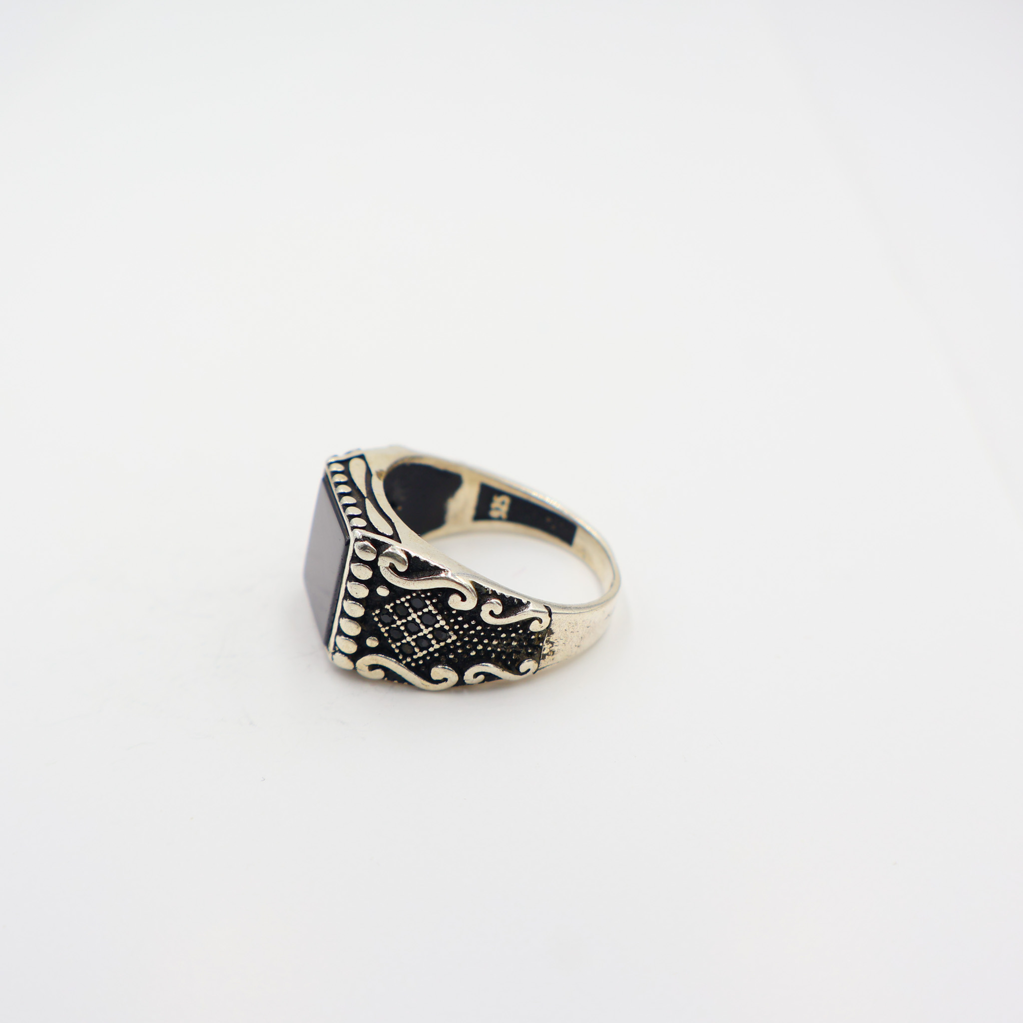 Bague en argent 925 Pierre Onyx – Image 4