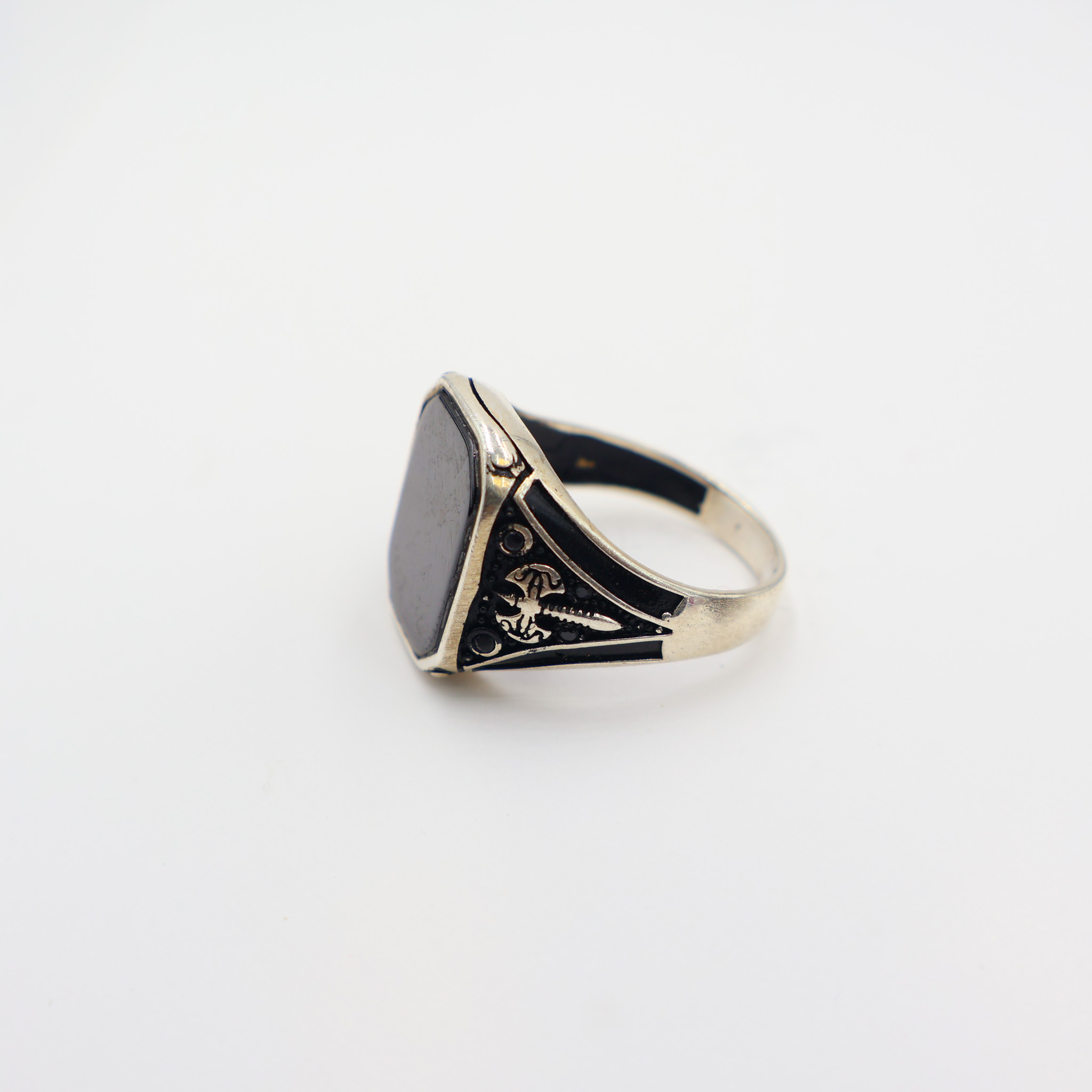 Bague en argent 925 Pierre Onyx – Image 3
