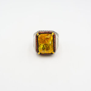 Bague en Argent 925 citrine artificiel