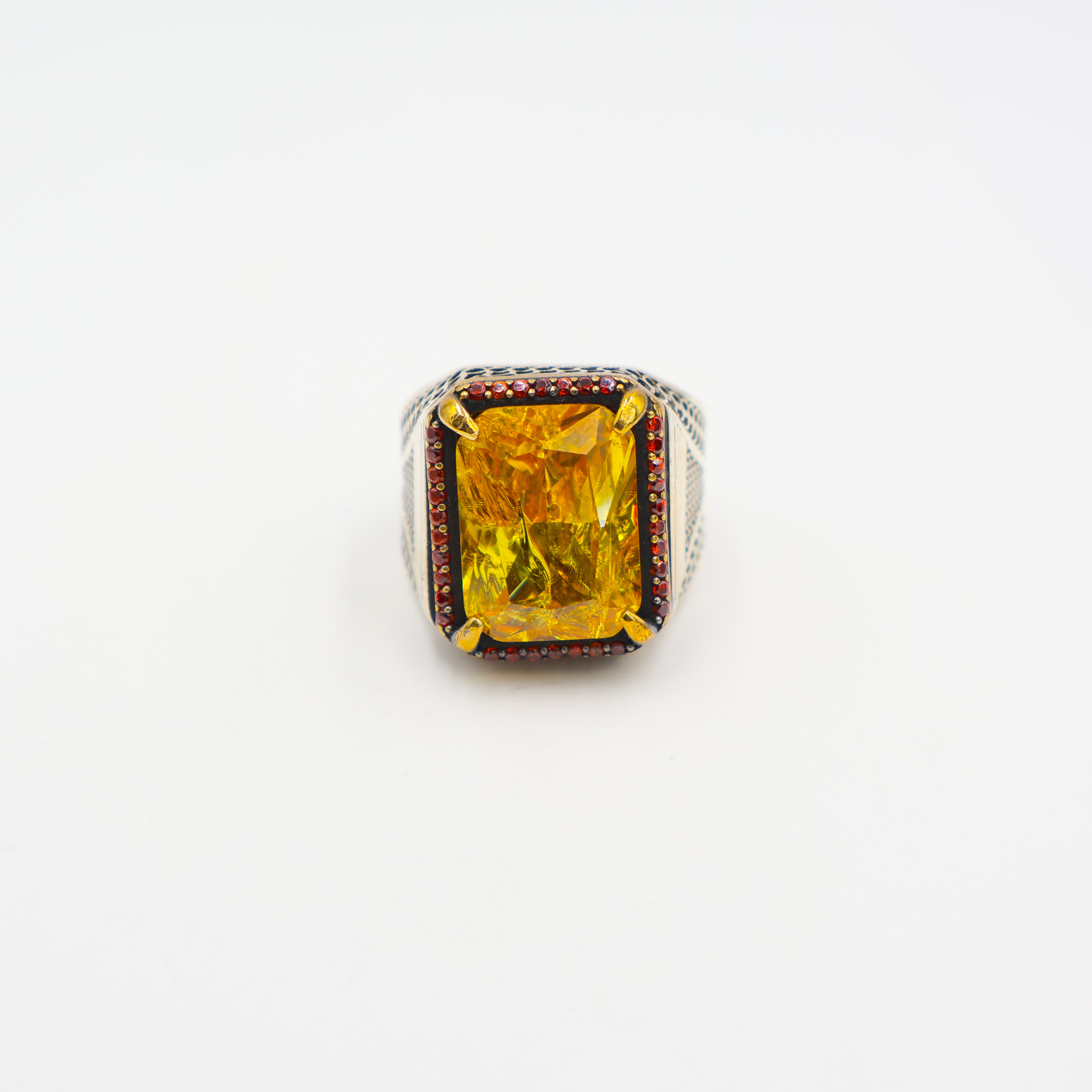 Bague en Argent 925 citrine artificiel