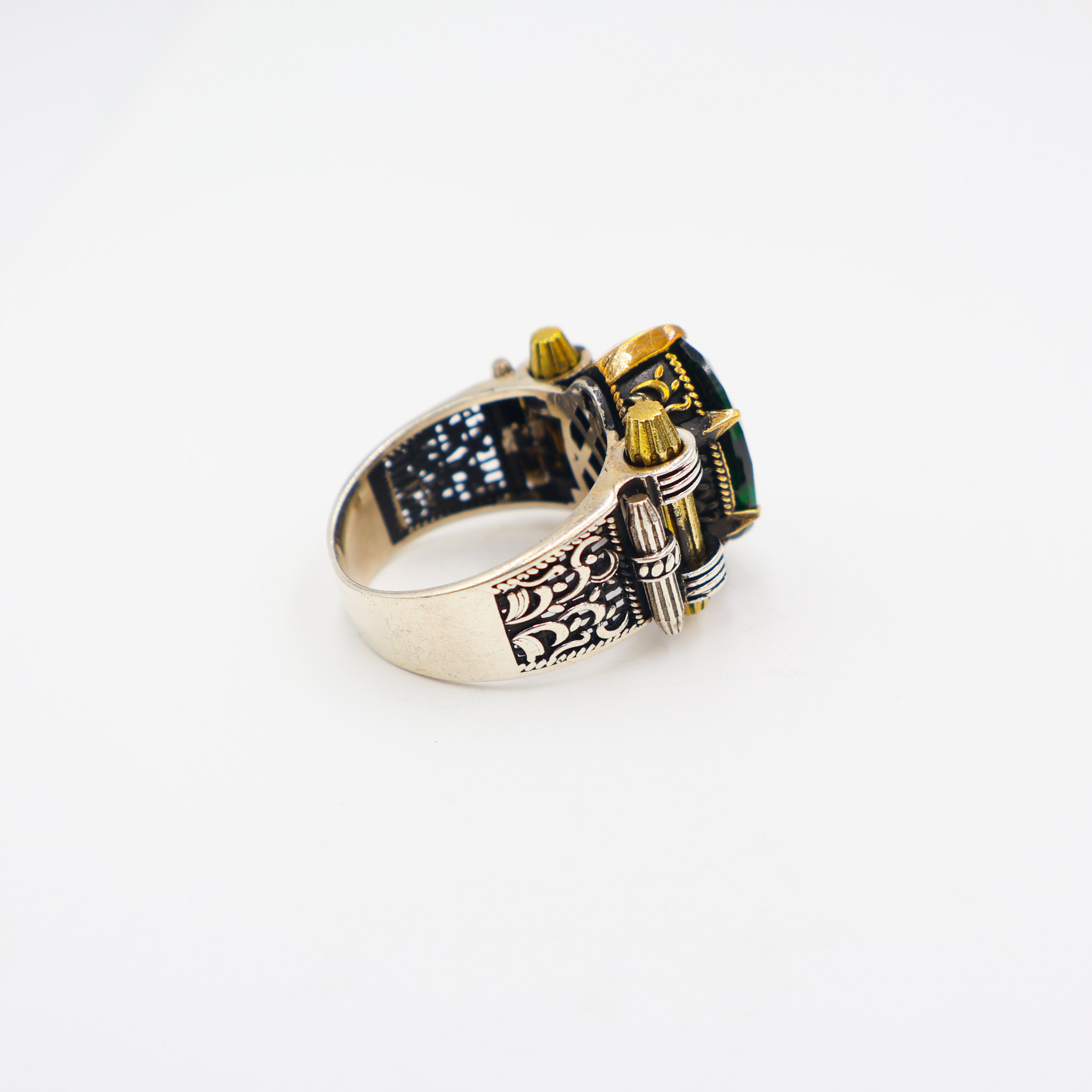 Bague en Argent 925 Pierre Zircon Verte – Image 4