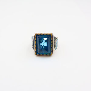 Bague en Argent 925 Pierre Aqua Marine