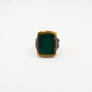 Bague en argent 925 Pierre agate vert