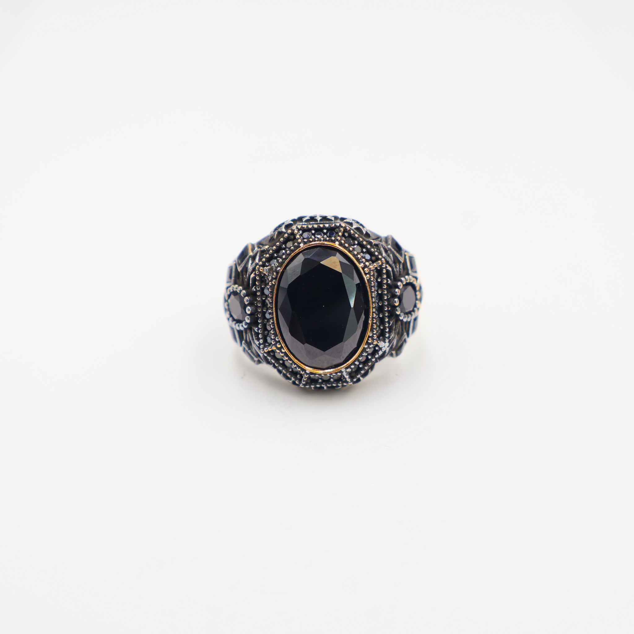 Bague en argent 925 Pierre Onyx