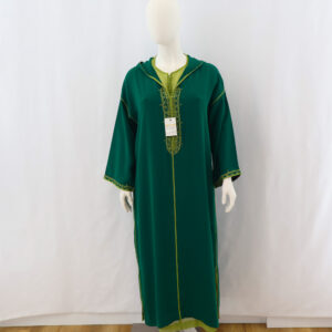 Jellaba Femme couleur verte et vert pistache