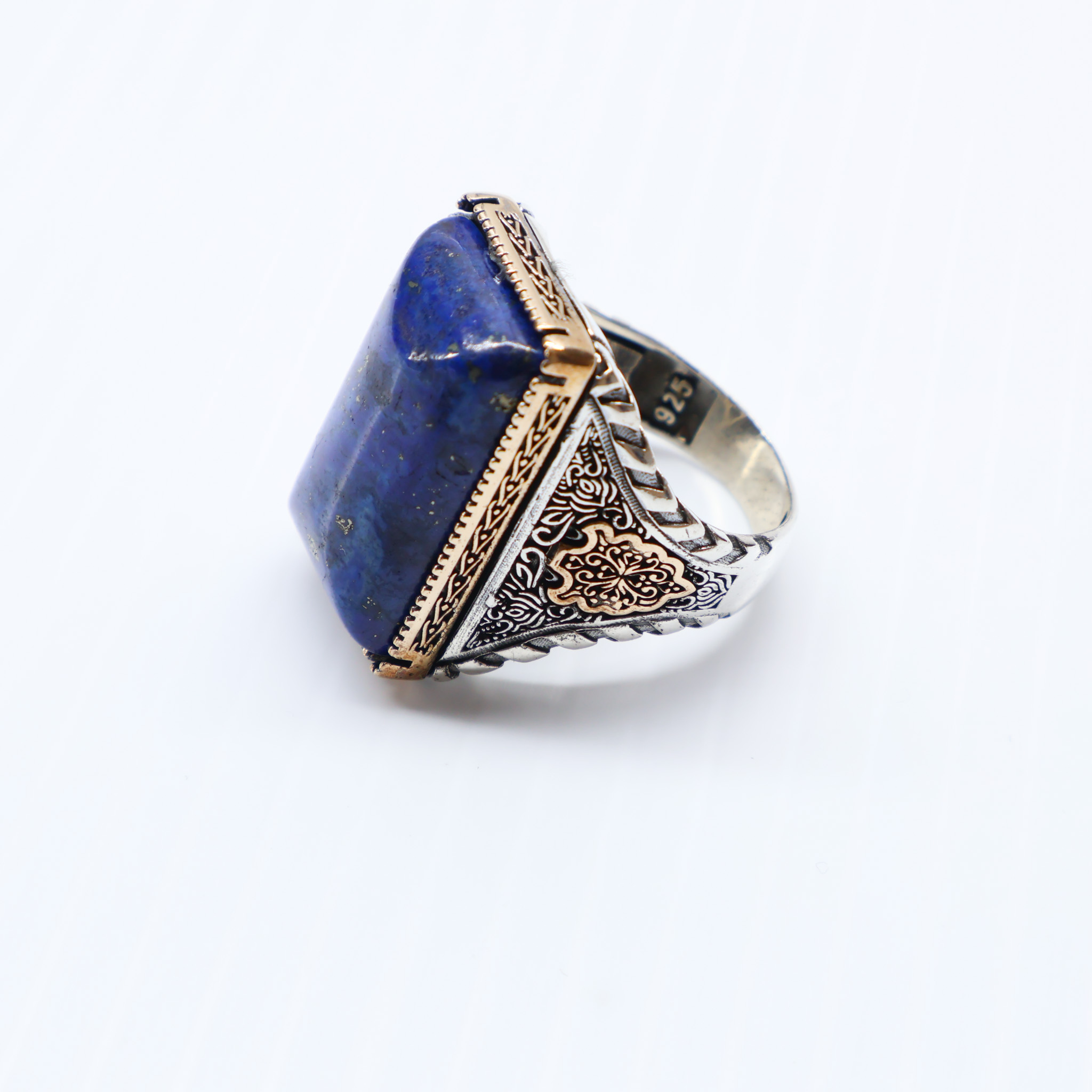 Bague en argent 925 Pierre lapis-lazuli
