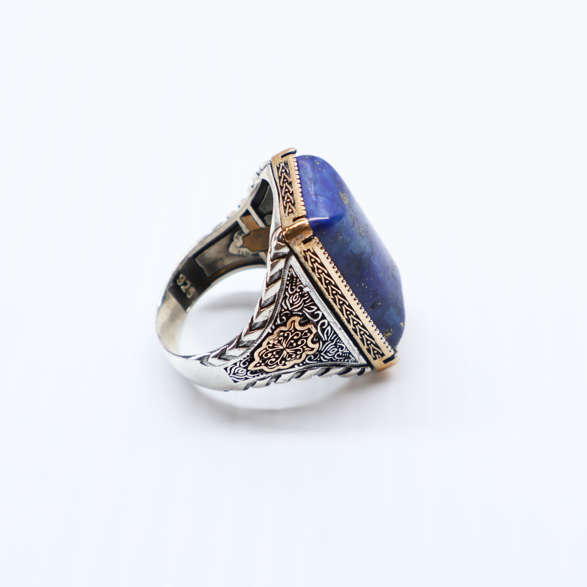 Bague en argent 925 Pierre lapis-lazuli – Image 7