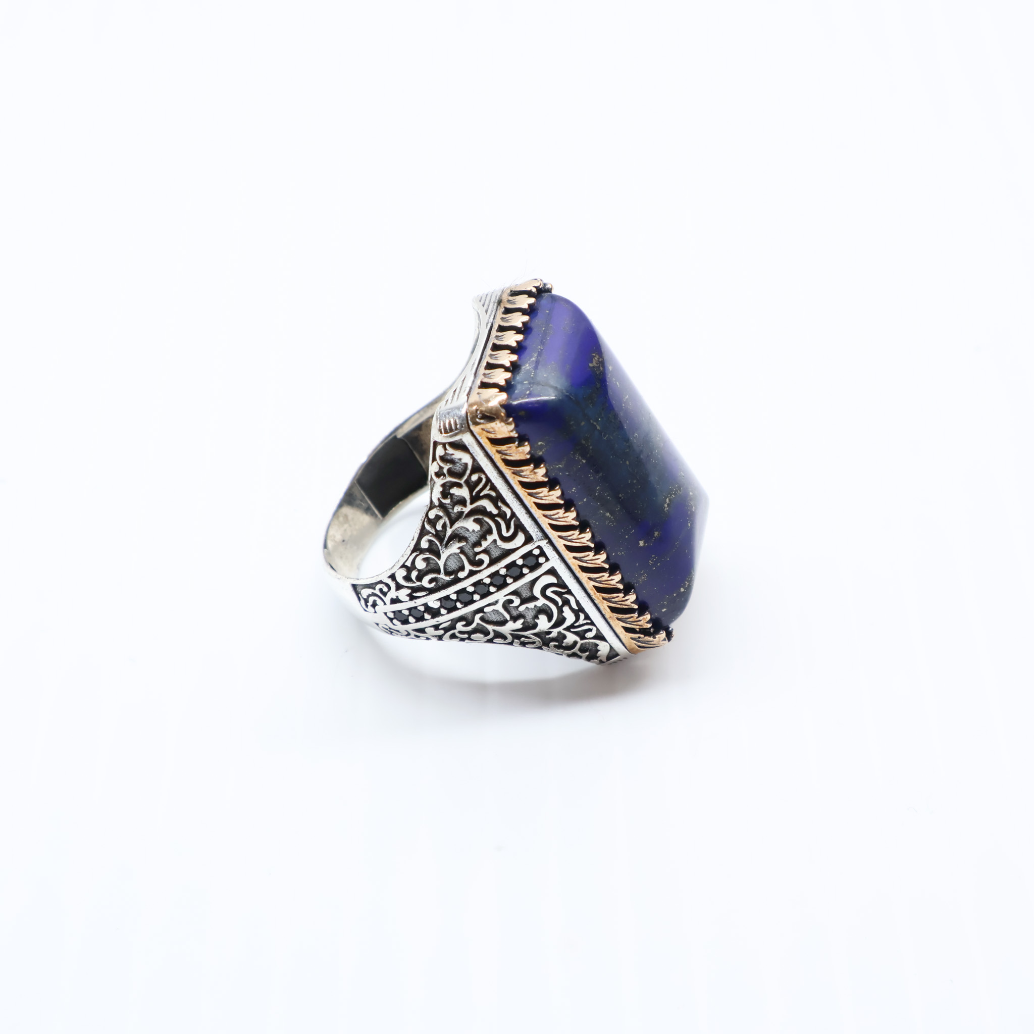 Bague en argent 925 Pierre lapis-lazuli – Image 8