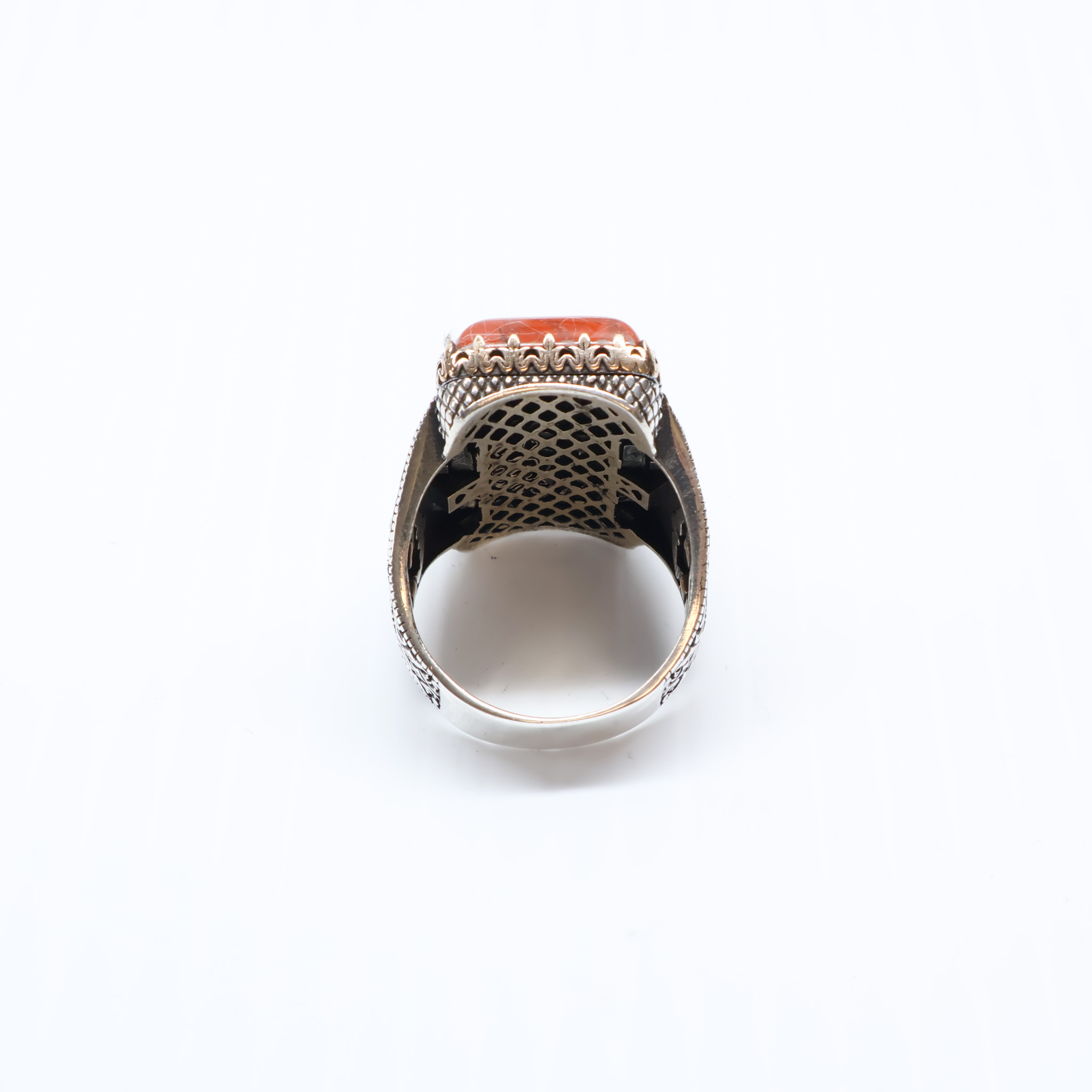 Bague en argent 925 Pierre Jaspe Rouge – Image 5