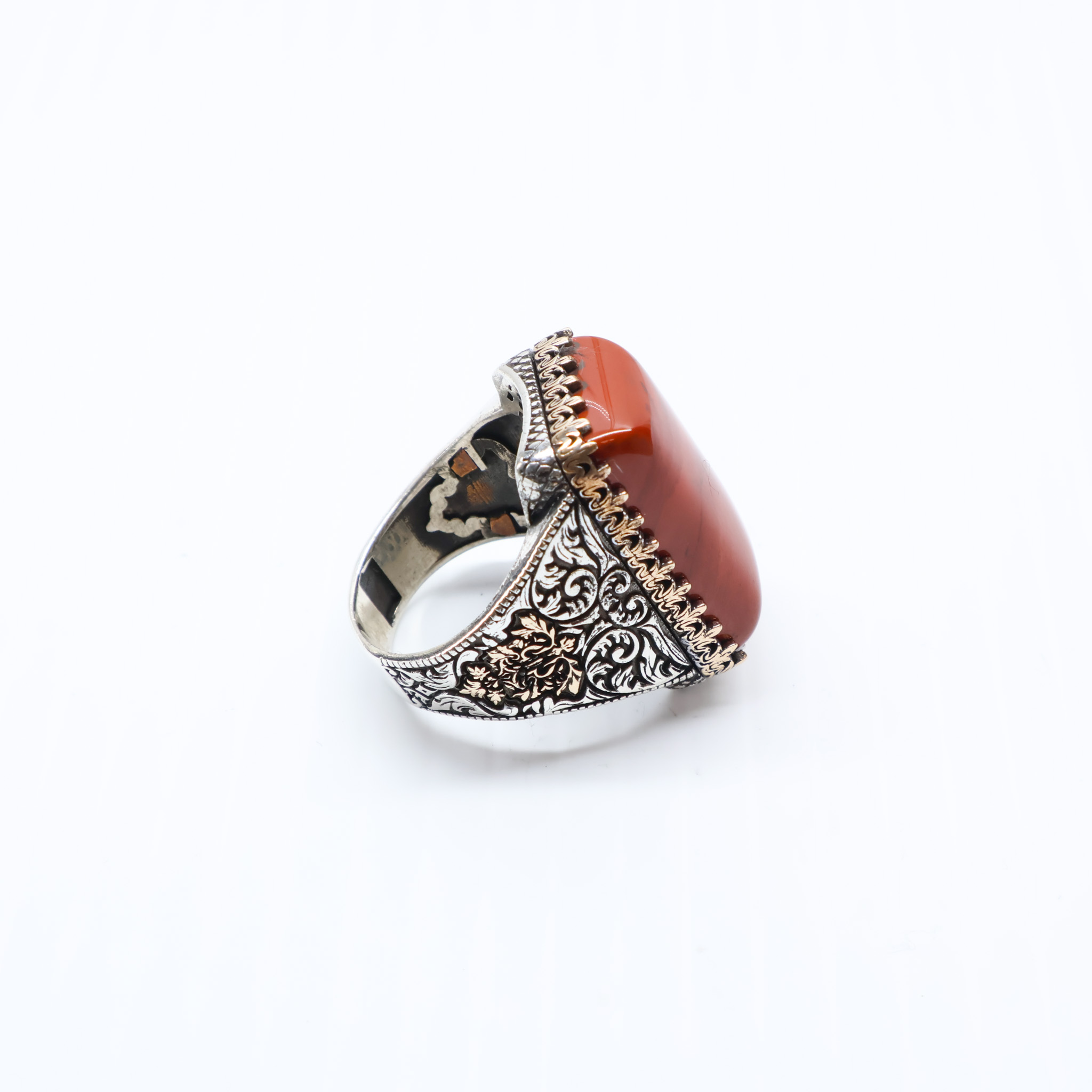 Bague en argent 925 Pierre Jaspe Rouge – Image 8