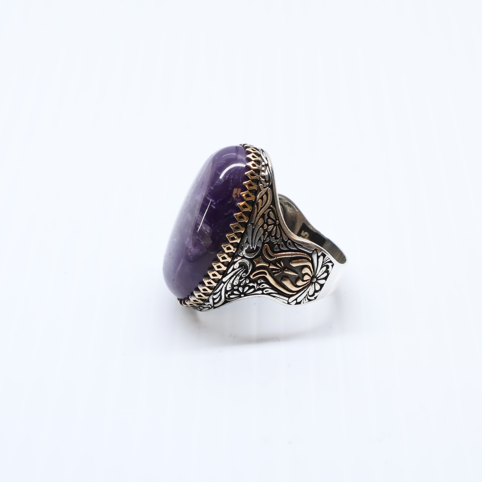 Bague en argent 925 Pierre Améthyste – Image 3