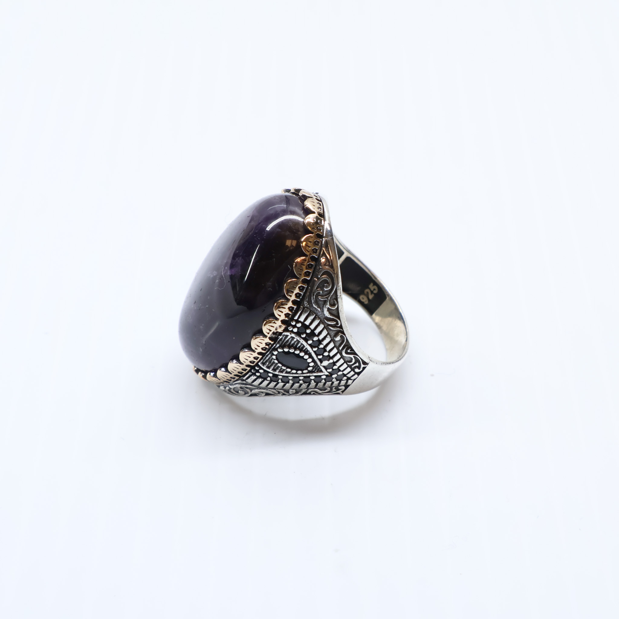 Bague en argent 925 Pierre Améthyste – Image 3