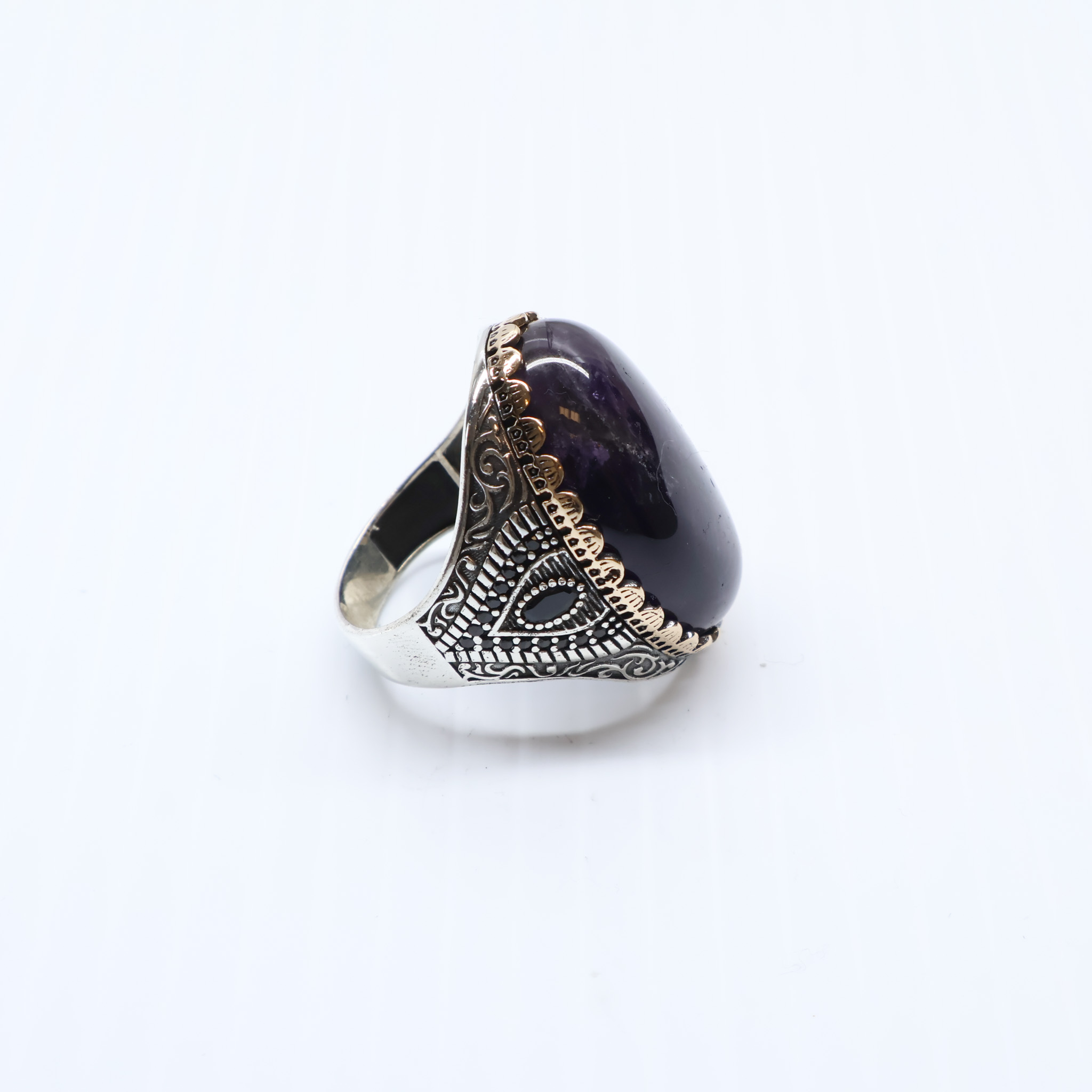 Bague en argent 925 Pierre Améthyste – Image 4