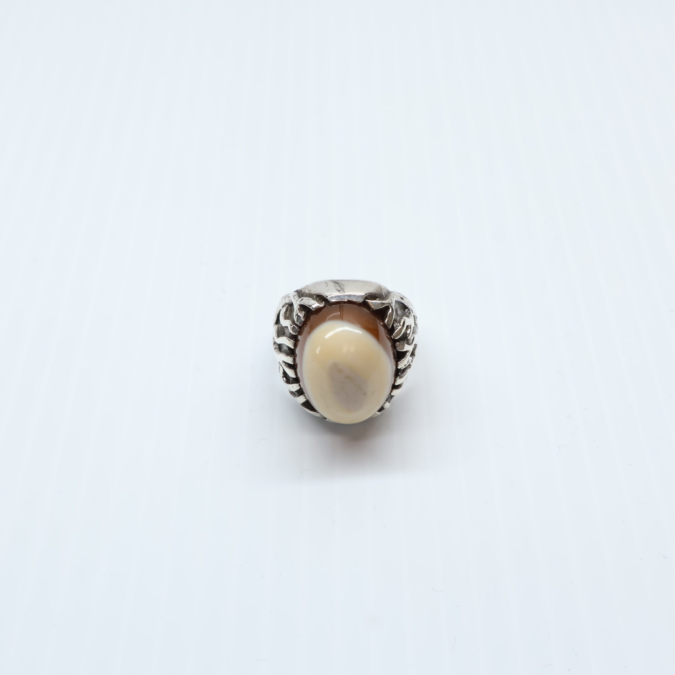 Bague en Argent 925 agate yemani