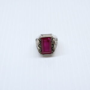Bague en Argent 925 Pierre Rubis
