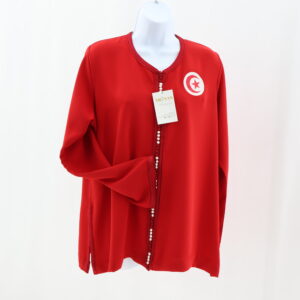 Chemise femme Drapeau Tunisie en crepe