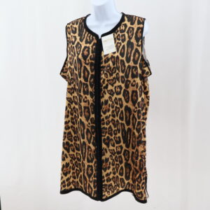 Chemise Femme imprimé léopard en crepe